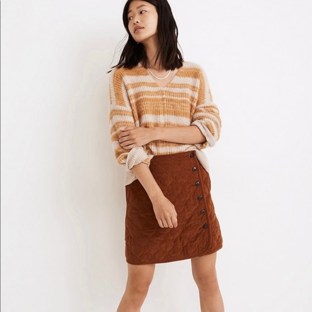 Madewell Corduroy Quilted Skirt